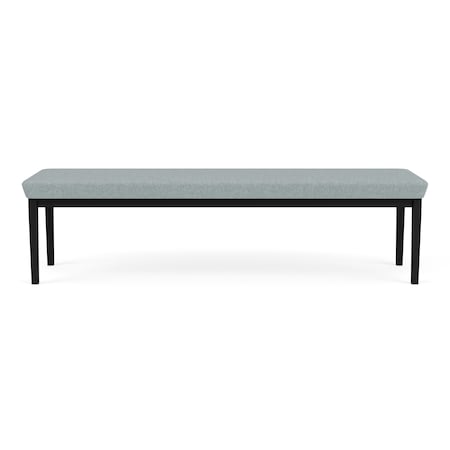 Lesro Lenox Steel 3 Seat Bench, Ash (Blue) Seat, Ash Back, 67 W 21 L 18.5 H, Linette Vinyl Seat LS3001